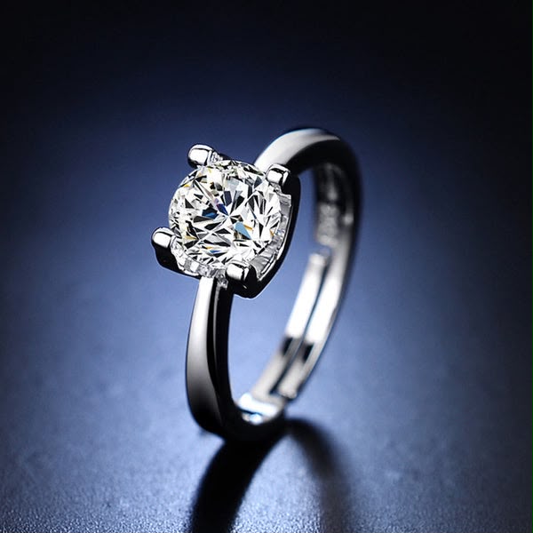 Premium Silver Plated CZ Diamond Ring | Tarnish Resistant | Stylish Everyday W