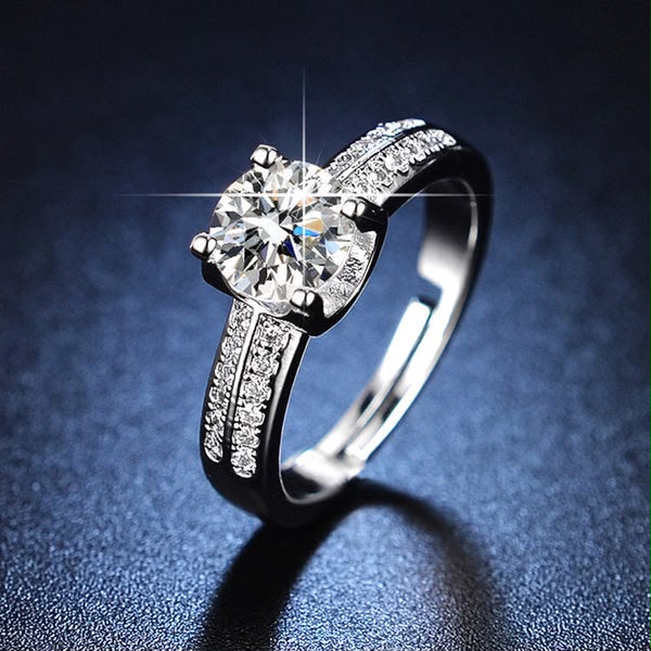 Aesthetic Silver Plated Solitaire Ring | Anti Tarnish | Timeless Elegant Design